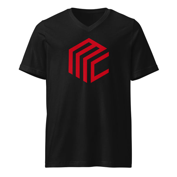 Official MC Logo (RED) Unisex Short Sleeve V-Neck T-Shirt